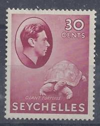 Seychelles 1938 Kgvi 30c Carmine Very Fine Mint