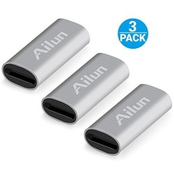 Ailun Charging Adapter Compatible With Apple Pencil Cable 3 Pack Compatible With Ipad Pencil Charging Convertor And Tether Female To Female Cable Adapter For Ipad
