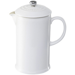 Le Creuset 800ml White French Press Coffee Plunger