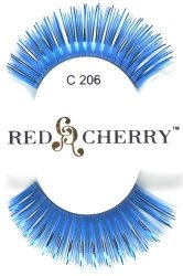 Color Eyelashes Blue With Tinsel C206