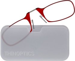 ThinOptics Reading Glasses 1.0 Strength in Red