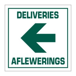 Deliveries Direction Information Sign