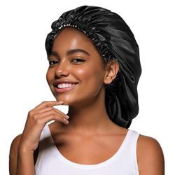 silk bonnet black