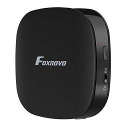 2-in-1 Audio Bluetooth Adapter With Aptx HD Low Latency And 3.5mm Aux Adapter For Headphone PC Speakers Foxnovo Bluetooth Receiver,Bluetooth 5.0 Transmitter For TV With Digital Optical TOSLINK 
