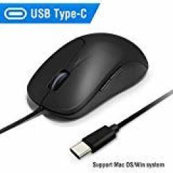 USB C Mouse Miceer Wired Type-c High Dpi 4000 Ergonomic Optical Mouse For Apple Macbook Pro 2017 2016 Matebook X Macbook 12" Chromebook Hp Omen