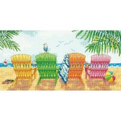 Dimensions Cross Stitch Kit- Beach Chairs