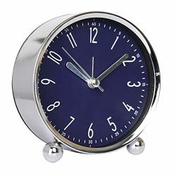 Time Vanguard Modern Home Decoration Silent Non-ticking Alarm Clock Blue