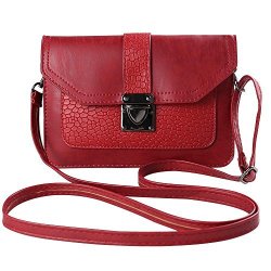 EBigValue Lady's Red Crossbody Pack For Samsung