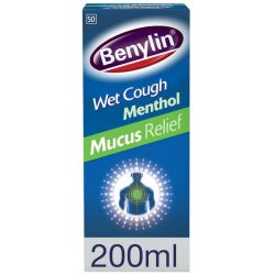 Wet Cough Syrup Mucus Relief Menthol Flavor 200ML