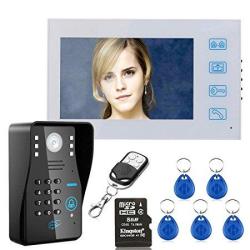 7" Lcd Dvr Recording Rfid Password Video Door Phone Intercom Doorbell