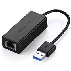 UGREEN GROUP LIMITED Ugreen Network Adapter USB 3.0 To Ethernet RJ45 Lan Gigabit Adapter For 10 100 1000 Mbps Ethernet Supports Nintendo Switch Black