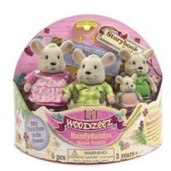 Li& 39 L Woodzeez Mouse Family With Storybook