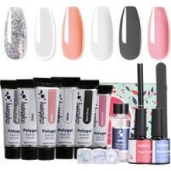 Polygel Nail Extension Kit With Tips - Classic Collection