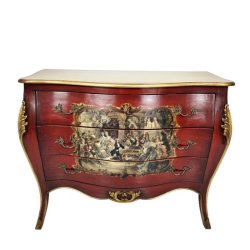Wooden Motif Bombay Chest Of Drawers Sotran Dekorativ