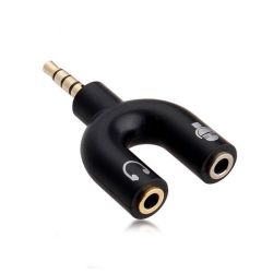 3.5MM Jack Headphone MIC Audio Y Splitter 1 Male To 2 Female