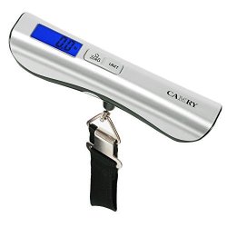CAMRY Digital Luggage Scale Portable Handheld Baggage Scale For Travel Suitcase Scale With Blue Backlight Lcd Display 110 Lbs Battery Included