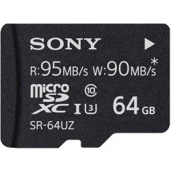 Sony 64GB High-speed Microsd U3 95MB S With Sd Adapter