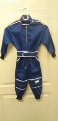 1-2 Years Kids Race Suit - Black With Pink Stripe