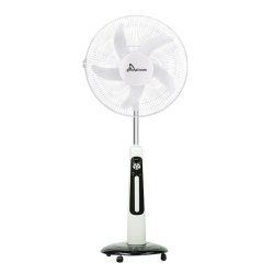GMC Aircon Gmc - Rechargeable Pedestal Fan - LED Light - USB Charger - 16 Inch