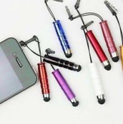 20pcs Short Stylus Touch Screen Pen Anti Dust Plug 3.5mm For Iphone Ipad Samsung