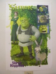 Shrek Poster Shrek Happens Shrek And Donkey 23 Inches By 35 Inches