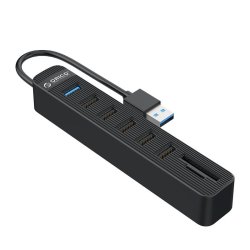 Orico USB3.0 To 1X USB 3.0 5X USB2.0 + Sd|tf Hub Bk