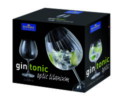 Bohemia Crystal Bohemia Optic Titanium Gin & Tonic Glasses 2PK