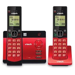 Vtech 2 Handset Cordless Telephone Digital Answering System - Red