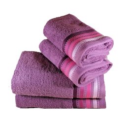 Royal Turkish Collection -450GSM -100% Cotton -2 Hand Towels 2 Bath Towels -plum