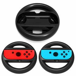 Ostent 2 X Racing Steering Wheel Handle Grip For Nintendo Switch Joy-con Controller