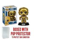Funko Pop Star Wars C3PO Vinyl Figure Bundled With Pop Box Protector Case