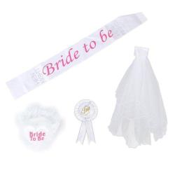 Beautiful 4 Pcs Set For Bridal Shower Hen Party Bachlorettes - Bride-to-be Accessories