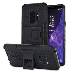 Olixar For Samsung Galaxy S9 Protective Case - Tough Armour - Heavy Duty Cover - Armourdillo - Built In Stand - Wireless Charging Compatible