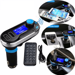 Dual Usb Charger Lcd With Micro Sd mmc Card Reader + Fm Transmitter + Mp3 Player Shipping