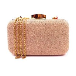 Glitter Lxinrong Evening Clutches Bags Prom Box Clutch Purses Bridal Purse For Women Wedding And Party Rose Gold