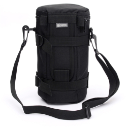 Emb-l2070 11x23cm Camera Lens Protector Pouch Casebag With Belt For Dslr Slr