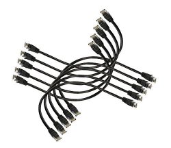 Imbaprice 1' CAT5E Network Ethernet Patch Cable 10 Pack Black IMBA-CAT5-01BK-10PK