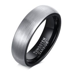 - Mens 6MM Tungsten Carbide Ring - Silver