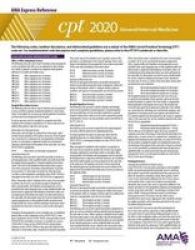 Cpt 2020 Express Reference Coding Card: General internal Medicine - American Medical Association Calendar