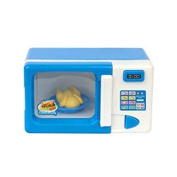 Neversaynever Microwave Toy Kids Kitchen Pretend Play Toy Tableware Oven MINI Simulation Electric Educational Toy With Lights Electronic Pretend Play Toy Set For Boys Girls