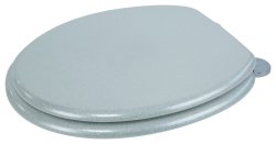 Croydex Quality Flexifit Flexi-Fix Toilet Seat Quartz Silver New 