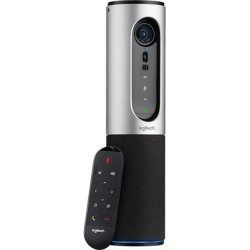 Logitech - Connect Portable Conference Camera With Bluetooth Silver
