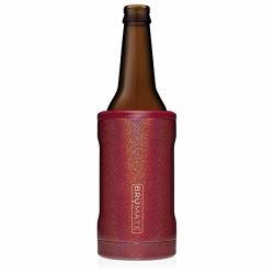 Brumate Hopsulator Bott'l Double-walled Stainless Steel Insulated Bottle Cooler For 12 Oz Bottles Glitter Ruby