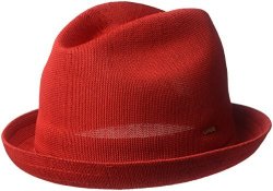 KANGOL Men's Tropic Player Fedora Trilby Hat Scarlet L
