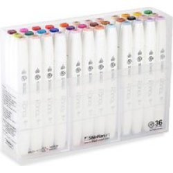 Touch Twin Brush Marker Pen Set 36 X Assorted Colours