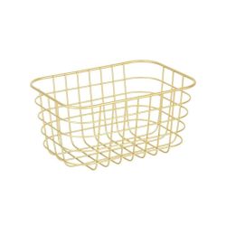 Metal Storage Basket Gold