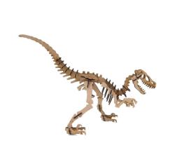 3D Wooden Model Velociraptor Junior