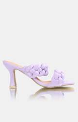 Ladies Plaited Strap Sandals - Lilac - Lilac UK 3