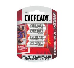 Eveready Platinum Plus Aa Batteries 4-PACK