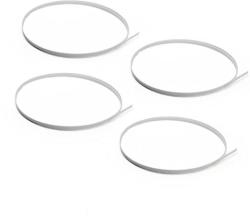 - 4 Pack 65 Inches .51mm x 6.35mm 1651mm StewMac White ABS Plastic Binding long by .020 x .250 